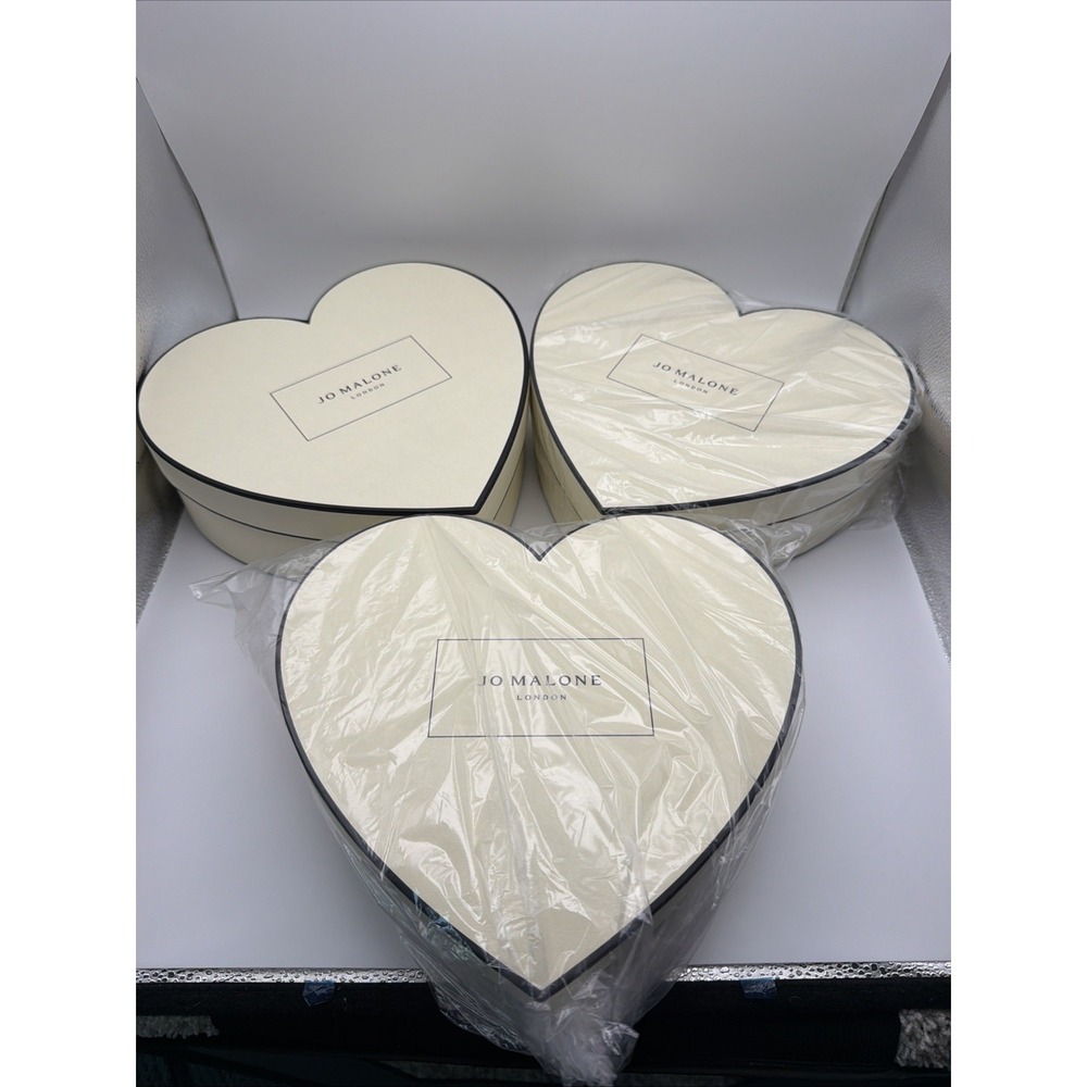 Set Of 3 Jo Malone Heart Empty Gift Boxes Valentine Special. Brand New